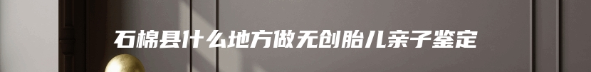 石棉县什么地方做无创胎儿亲子鉴定