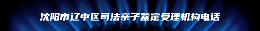 沈阳市辽中区司法亲子鉴定受理机构电话