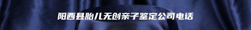 阳西县胎儿无创亲子鉴定公司电话