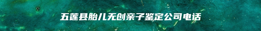 五莲县胎儿无创亲子鉴定公司电话