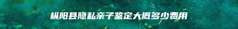 枞阳县隐私亲子鉴定大概多少费用