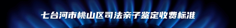 七台河市桃山区司法亲子鉴定收费标准