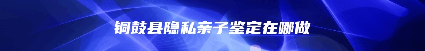 铜鼓县隐私亲子鉴定在哪做