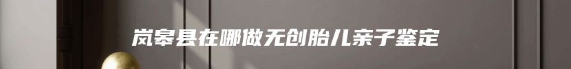 岚皋县在哪做无创胎儿亲子鉴定