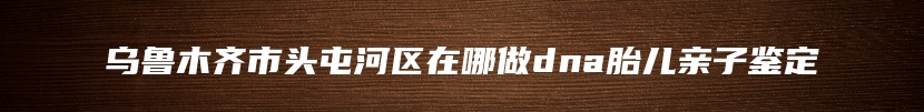乌鲁木齐市头屯河区在哪做dna胎儿亲子鉴定
