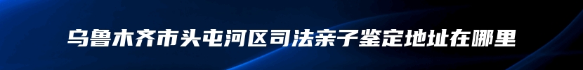 乌鲁木齐市头屯河区司法亲子鉴定地址在哪里