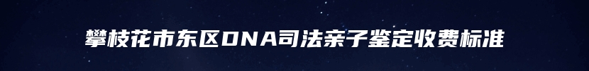 攀枝花市东区DNA司法亲子鉴定收费标准