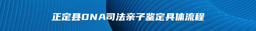 正定县DNA司法亲子鉴定具体流程